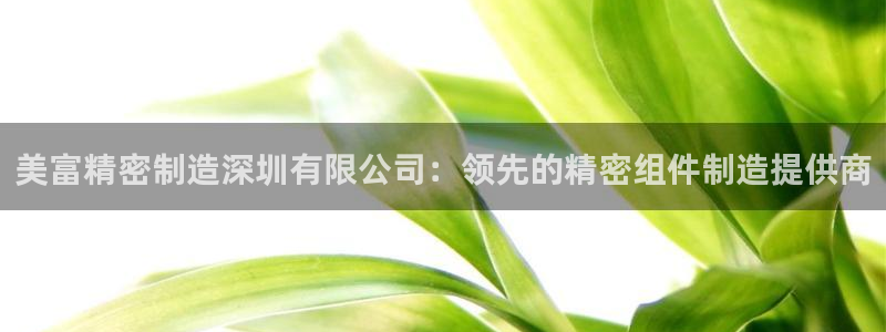 彩神网能赚钱是怎么回事：美富精密制造深圳有限公司：领先的精密组件制造提供商