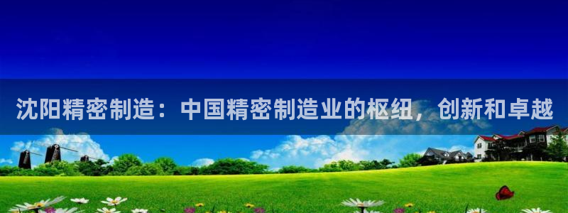 v大发彩神8iii：沈阳精密制造：中国精密制造业的枢纽，创新和卓越