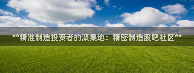 新版彩神v8登录不上去：**精准制造投资者的聚集地：精密制造股吧社区**