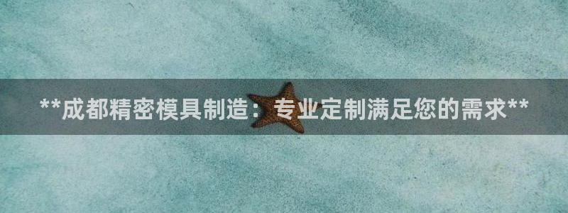 天天赢彩神：**成都精密模具制造：专业定制满足您的需求**