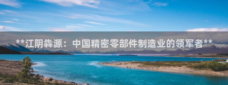 彩神v8下载app：**江阴犇源：中国精密零部件制造业的领军者**