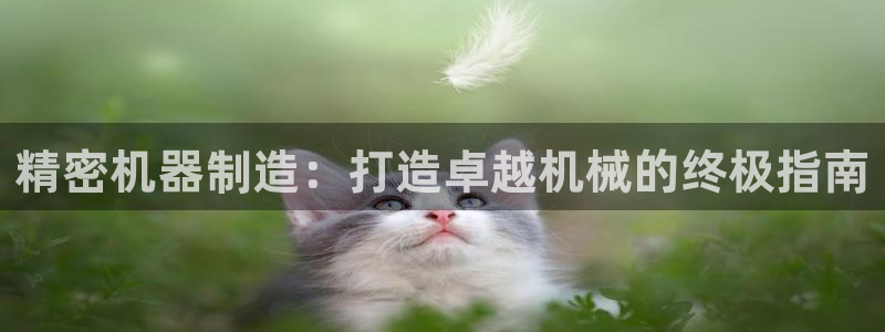 彩神V3大赢家：精密机器制造：打造卓越机械的终极指南