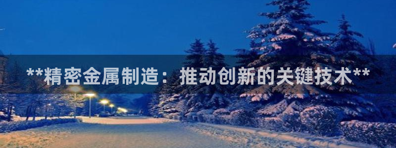 彩神是什么平台的游戏：**精密金属制造：推动创新的关键技术**