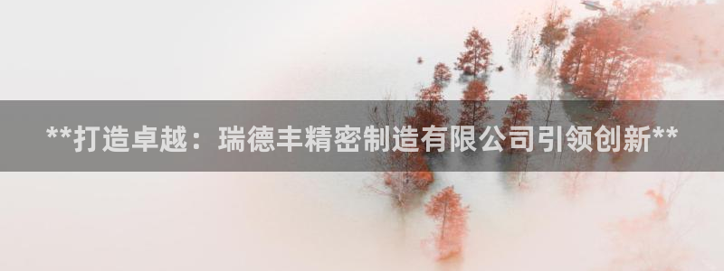 彩神ios下载：**打造卓越：瑞德丰精密制造有限公司引领创新**