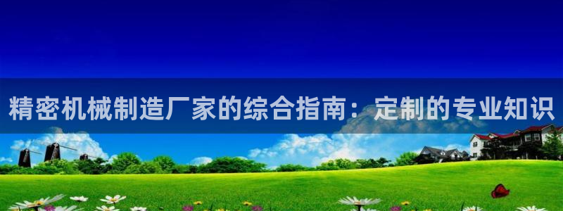 彩神vl官网：精密机械制造厂家的综合指南：定制的专业知识