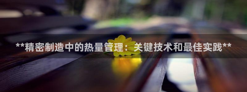 彩神v8下载网址：**精密制造中的热量管理：关键技术和最佳实践**