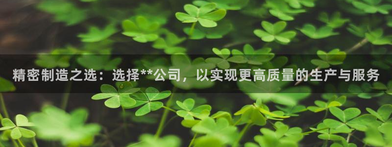 彩神vip购彩：精密制造之选：选择**公司，以实现更高质量的生产与服务