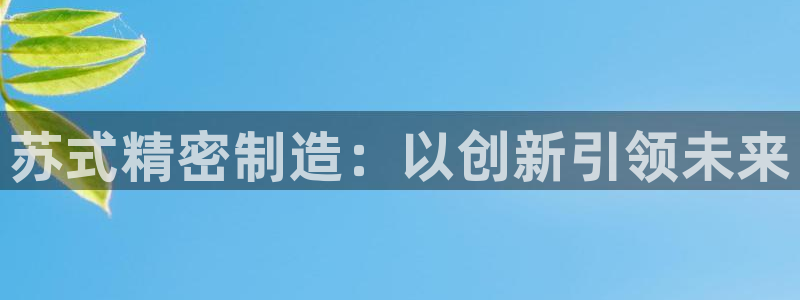 彩神V购彩大厅：苏式精密制造：以创新引领未来
