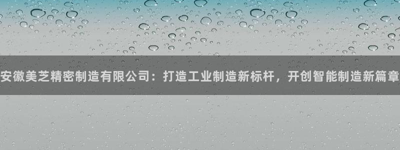 彩神vll购彩大厅：安徽美芝精密制造有限公司：打造工业制造新标杆，开创智能制造新篇章
