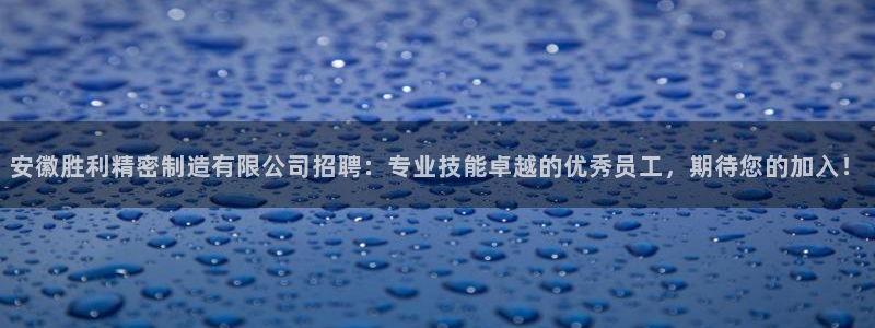 彩神通官网下载：安徽胜利精密制造有限公司招聘：专业技能卓越的优秀员工，期待您的加入！