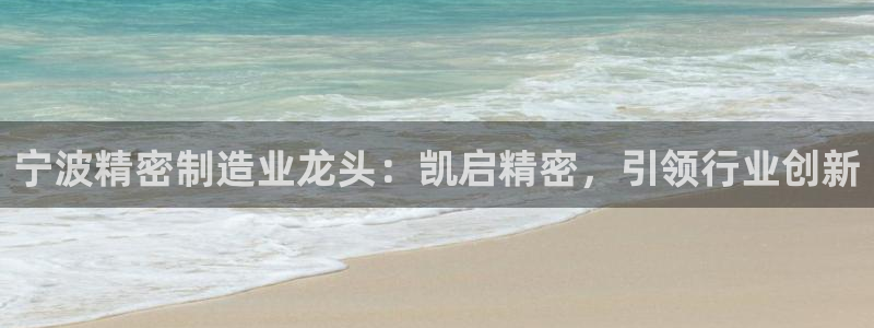 彩神v争霸是啥：宁波精密制造业龙头：凯启精密，引领行业创新